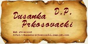 Dušanka Prkosovački vizit kartica
